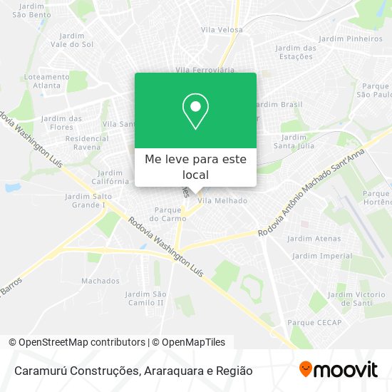 Caramurú Construções mapa