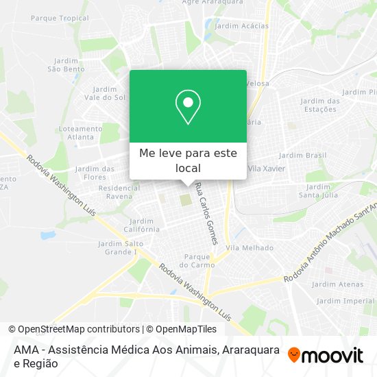 AMA - Assistência Médica Aos Animais mapa