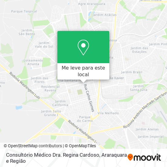 Consultório Médico Dra. Regina Cardoso mapa