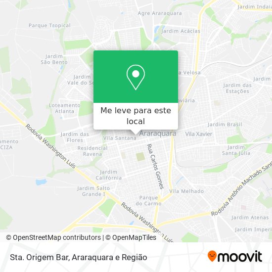 Sta. Origem Bar mapa
