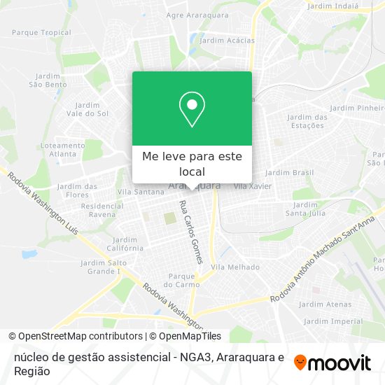 núcleo de gestão assistencial - NGA3 mapa