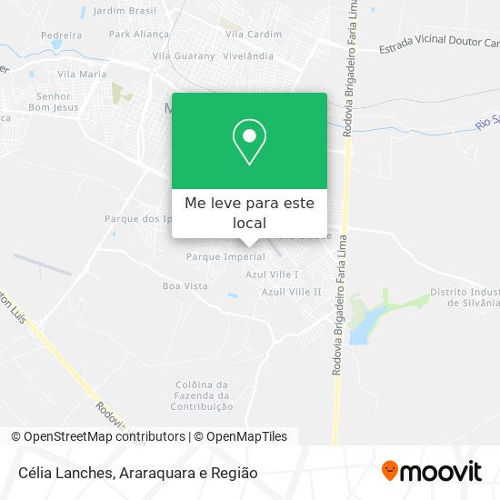 Célia Lanches mapa