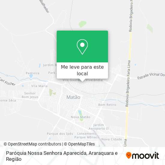 Paróquia Nossa Senhora Aparecida mapa