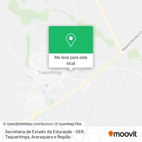 Secretaria de Estado da Educação - DER Taquaritinga mapa