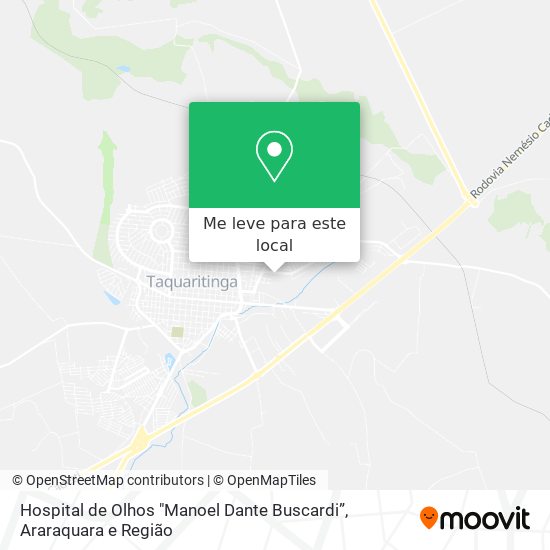 Hospital de Olhos "Manoel Dante Buscardi” mapa