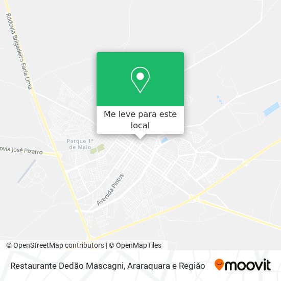 Restaurante Dedão Mascagni mapa