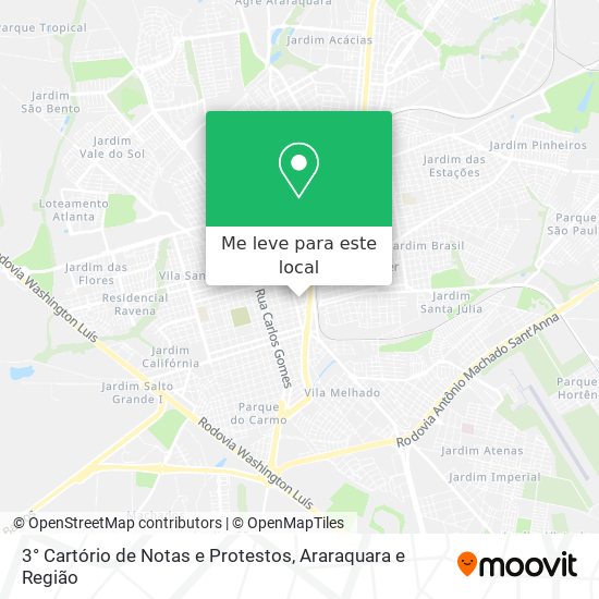 3° Cartório de Notas e Protestos mapa