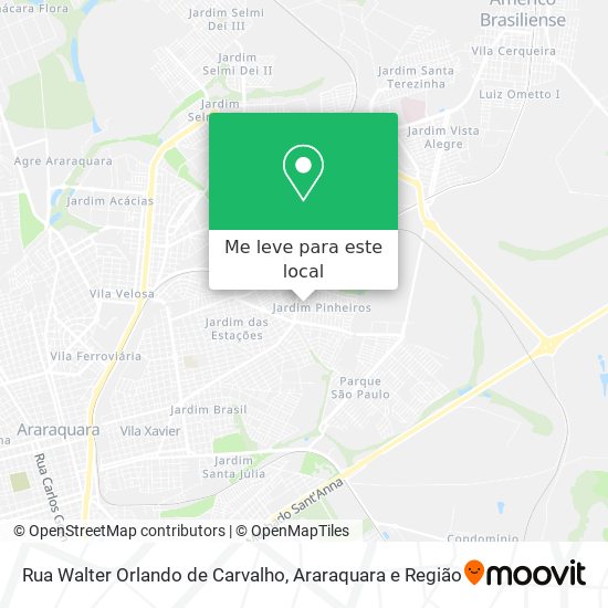 Rua Walter Orlando de Carvalho mapa