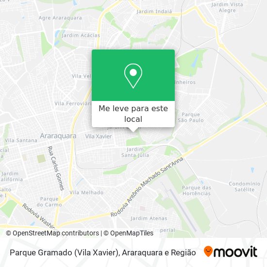 Parque Gramado (Vila Xavier) mapa