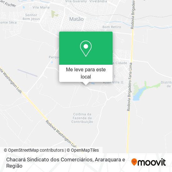 Chacará Sindicato dos Comerciários mapa