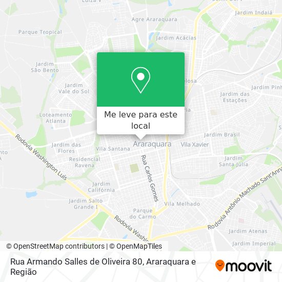 Rua Armando Salles de Oliveira 80 mapa