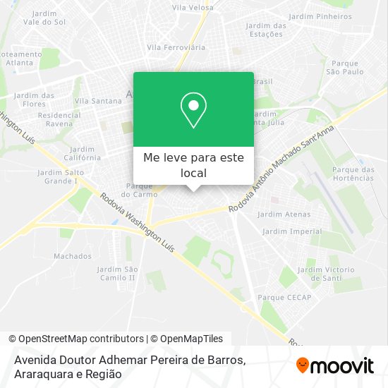 Avenida Doutor Adhemar Pereira de Barros mapa