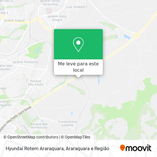 Hyundai Rotem Araraquara mapa