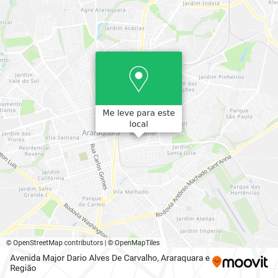 Avenida Major Dario Alves De Carvalho mapa