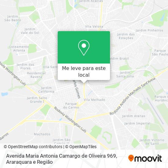 Avenida Maria Antonia Camargo de Oliveira 969 mapa