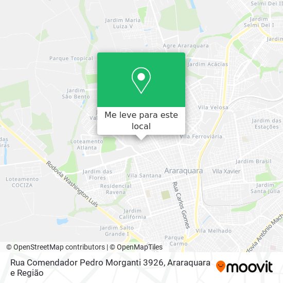 Rua Comendador Pedro Morganti 3926 mapa
