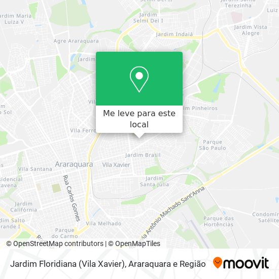 Jardim Floridiana (Vila Xavier) mapa