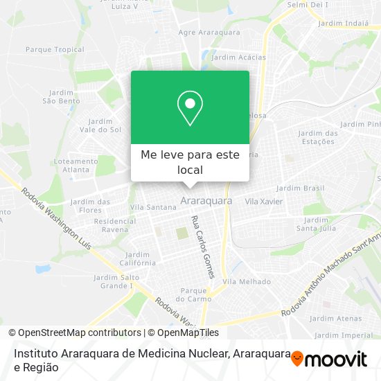 Instituto Araraquara de Medicina Nuclear mapa