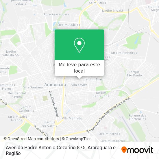 Avenida Padre Antônio Cezarino 875 mapa