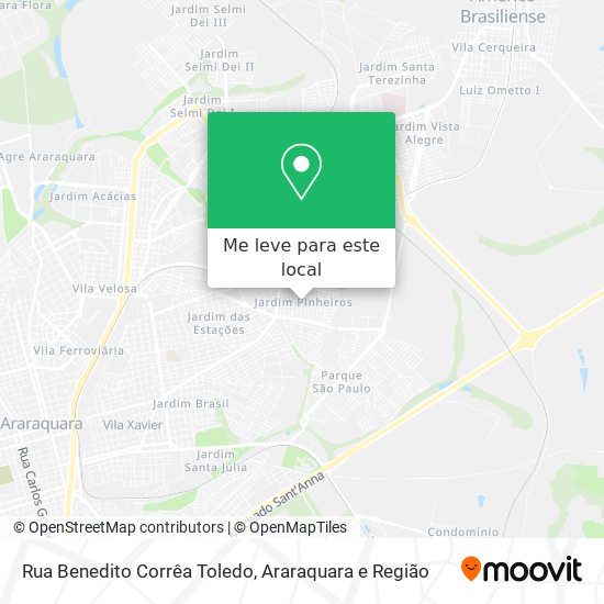 Rua Benedito Corrêa Toledo mapa
