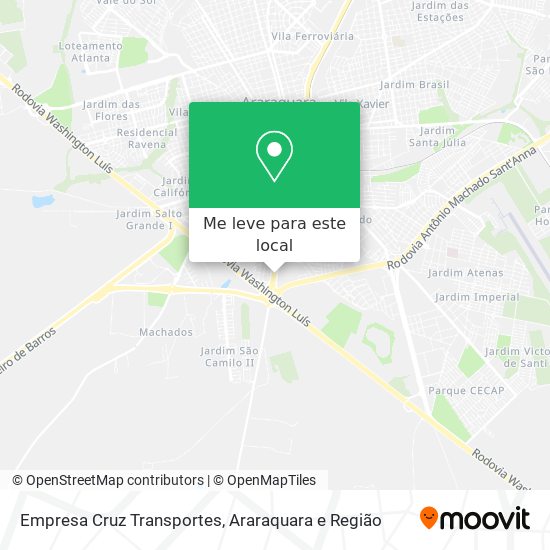 Empresa Cruz Transportes mapa