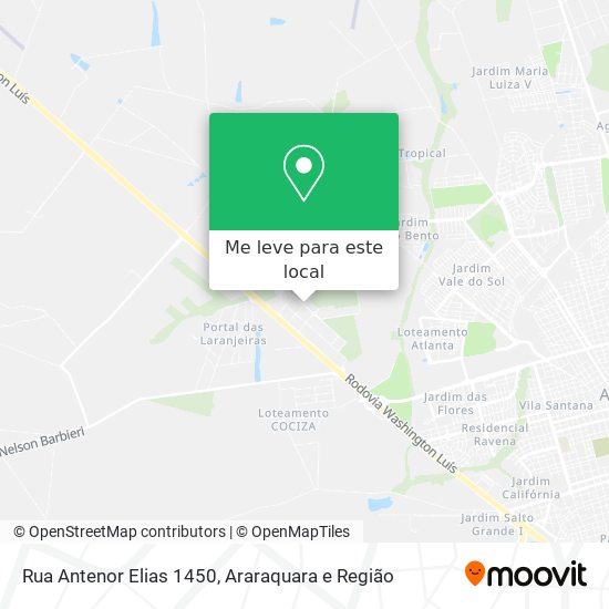 Rua Antenor Elias 1450 mapa