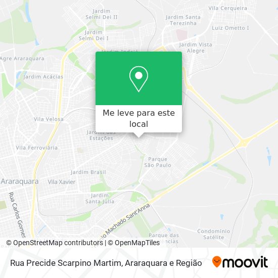Rua Precide Scarpino Martim mapa