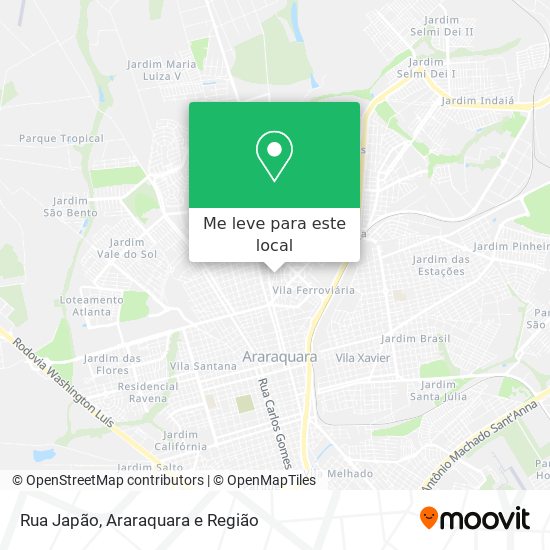 Rua Japão mapa