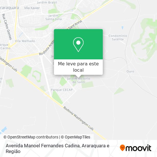 Avenida Manoel Fernandes Cadina mapa