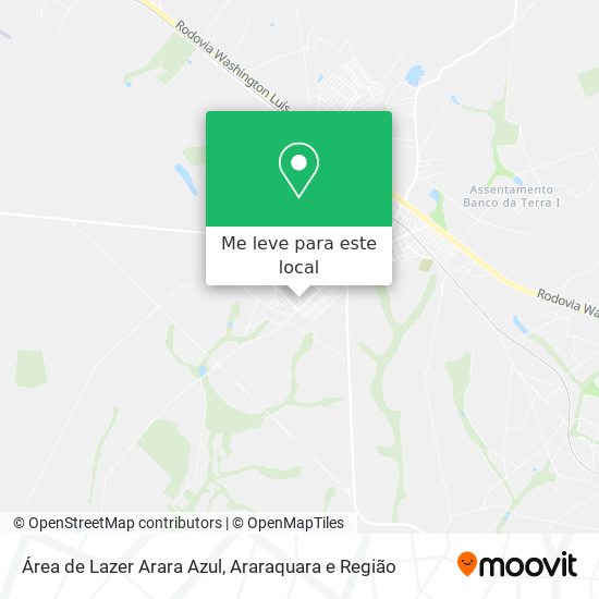 Área de Lazer Arara Azul mapa