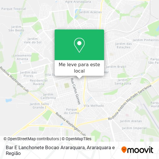 Bar E Lanchonete Bocao Araraquara mapa