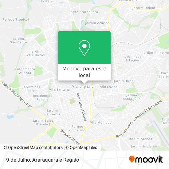 9 de Julho mapa