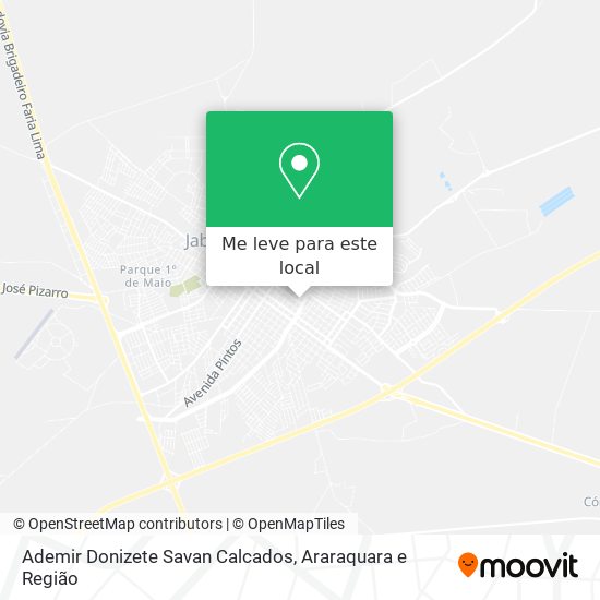 Ademir Donizete Savan Calcados mapa