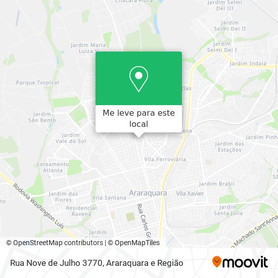Rua Nove de Julho 3770 mapa
