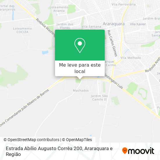 Estrada Abílio Augusto Corrêa 200 mapa
