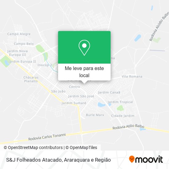 S&J Folheados Atacado mapa