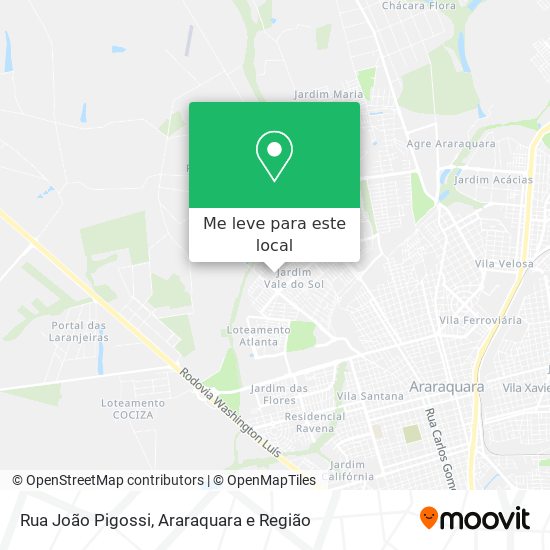 Rua João Pigossi mapa