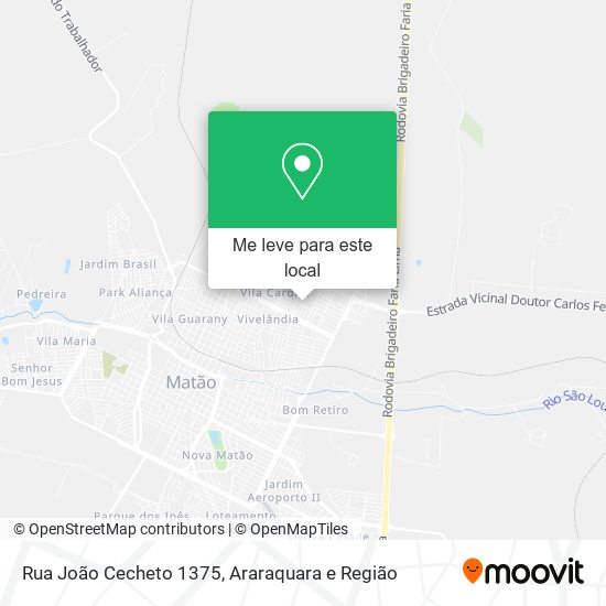 Rua João Cecheto 1375 mapa