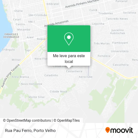 Rua Pau Ferro mapa