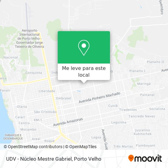 UDV - Núcleo Mestre Gabriel mapa