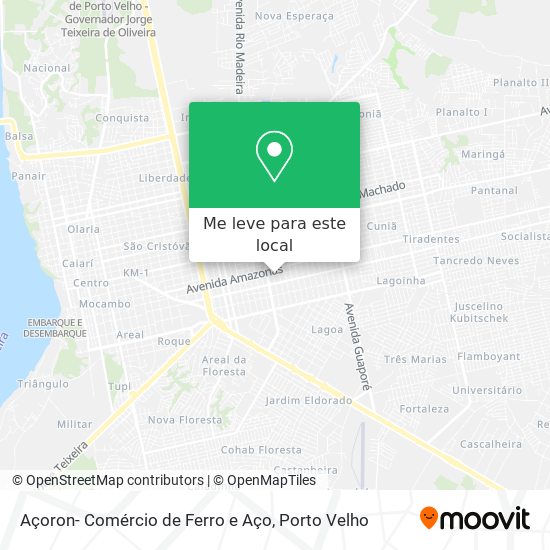 Açoron- Comércio de Ferro e Aço mapa
