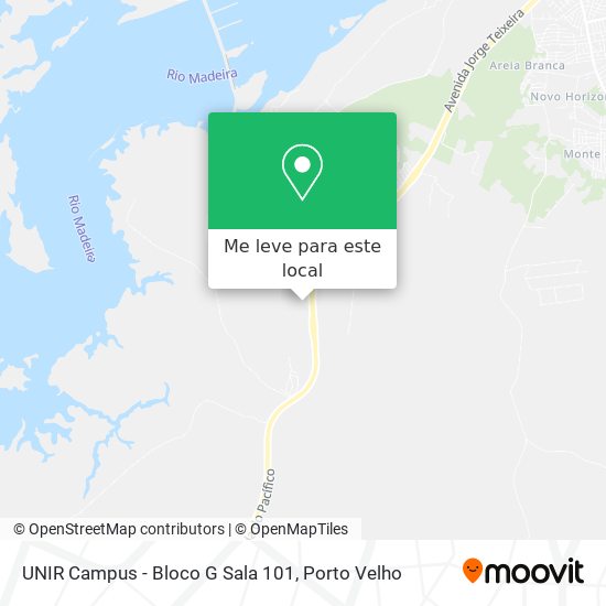UNIR Campus - Bloco G Sala 101 mapa