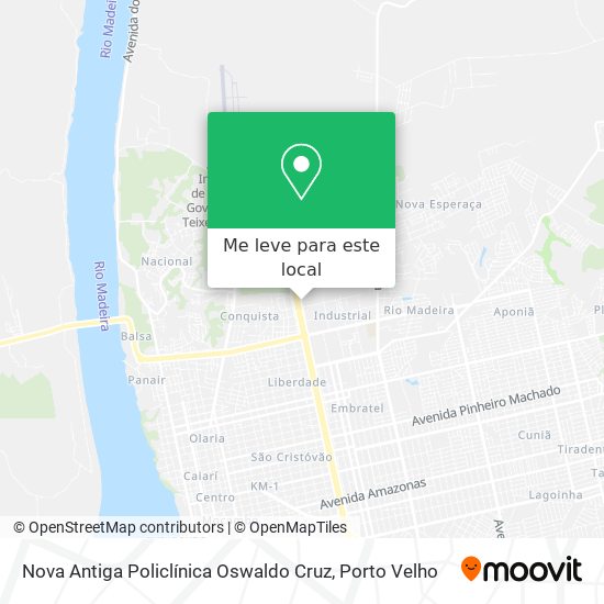 Nova Antiga Policlínica Oswaldo Cruz mapa