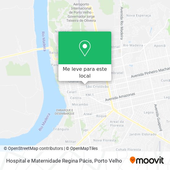 Hospital e Maternidade Regina Pácis mapa