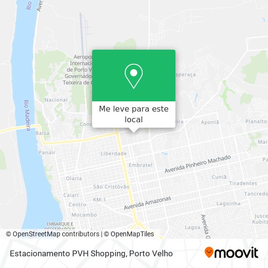 Estacionamento PVH Shopping mapa