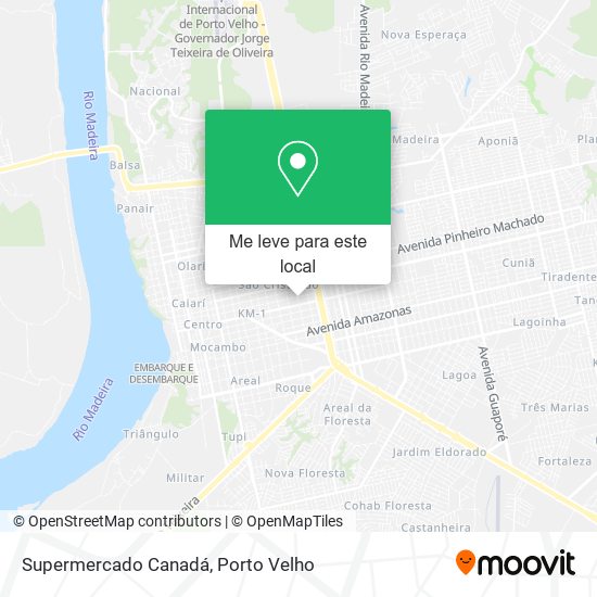 Supermercado Canadá mapa