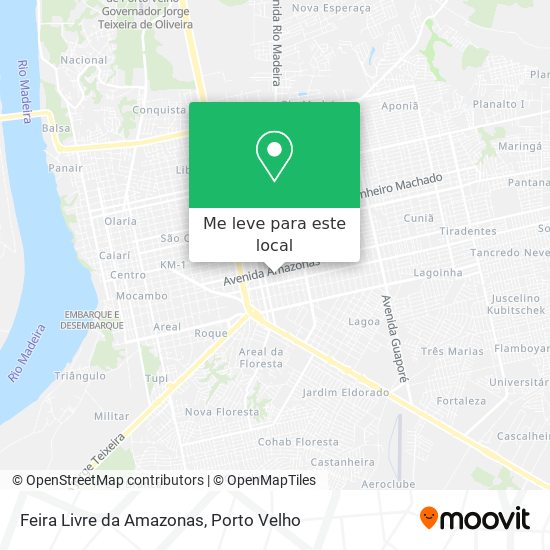 Feira Livre da Amazonas mapa