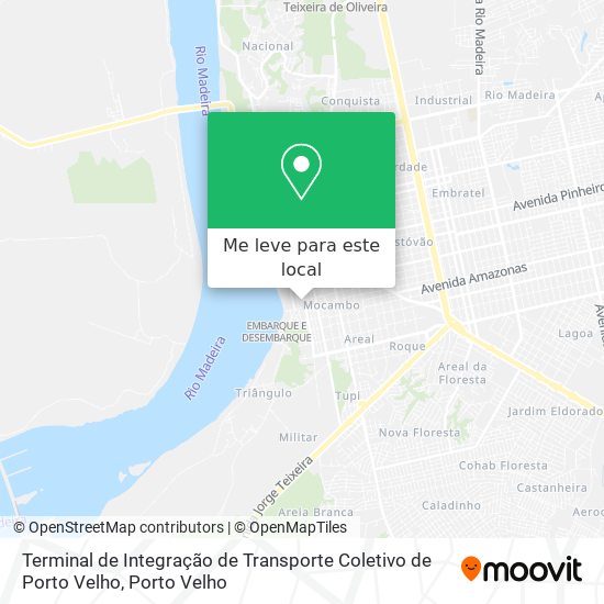 Terminal de Integração de Transporte Coletivo de Porto Velho mapa