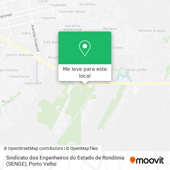 Sindicato dos Engenheiros do Estado de Rondônia (SENGE) mapa