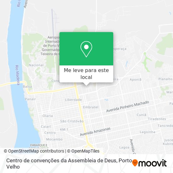 Centro de convenções da Assembleia de Deus mapa